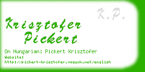 krisztofer pickert business card